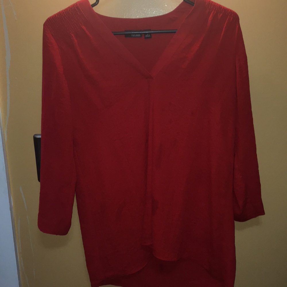 Red ana sheer shirt